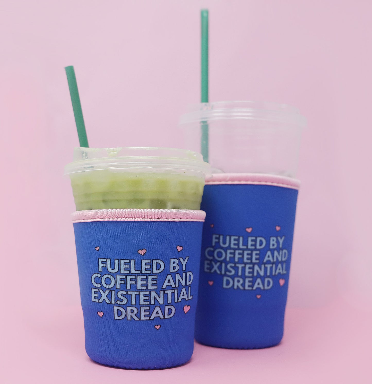 Iced Coffee Sleeve - Fueled by coffee and existential dread