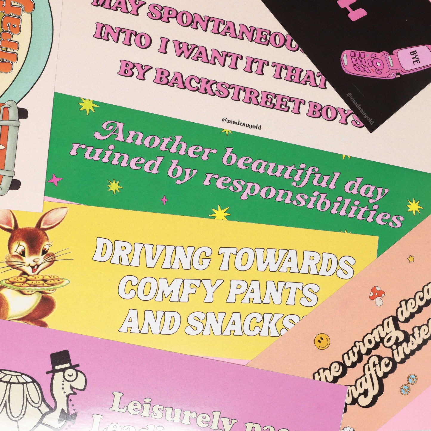 Bumper sticker - Another beautiful day ruined by responsibilities