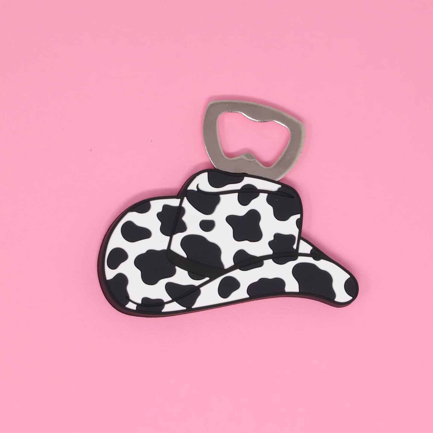 Cowboy Cow Print Hat - Bottle Opener