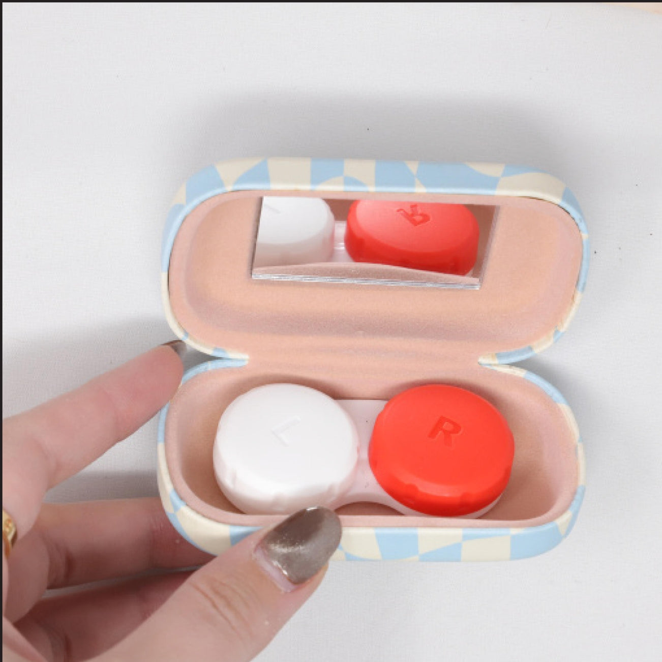 Contact lens case - Checkers print