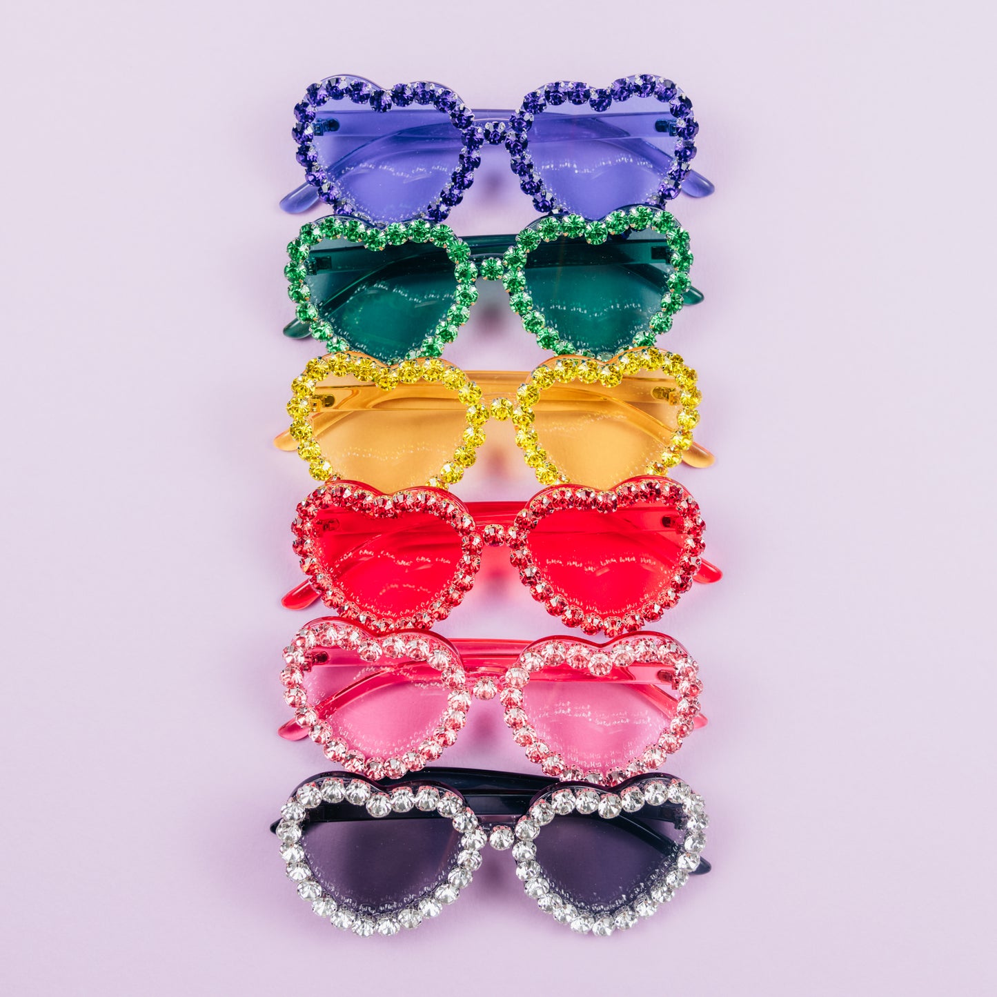 BLUE HEART RHINESTONES SUNNIES