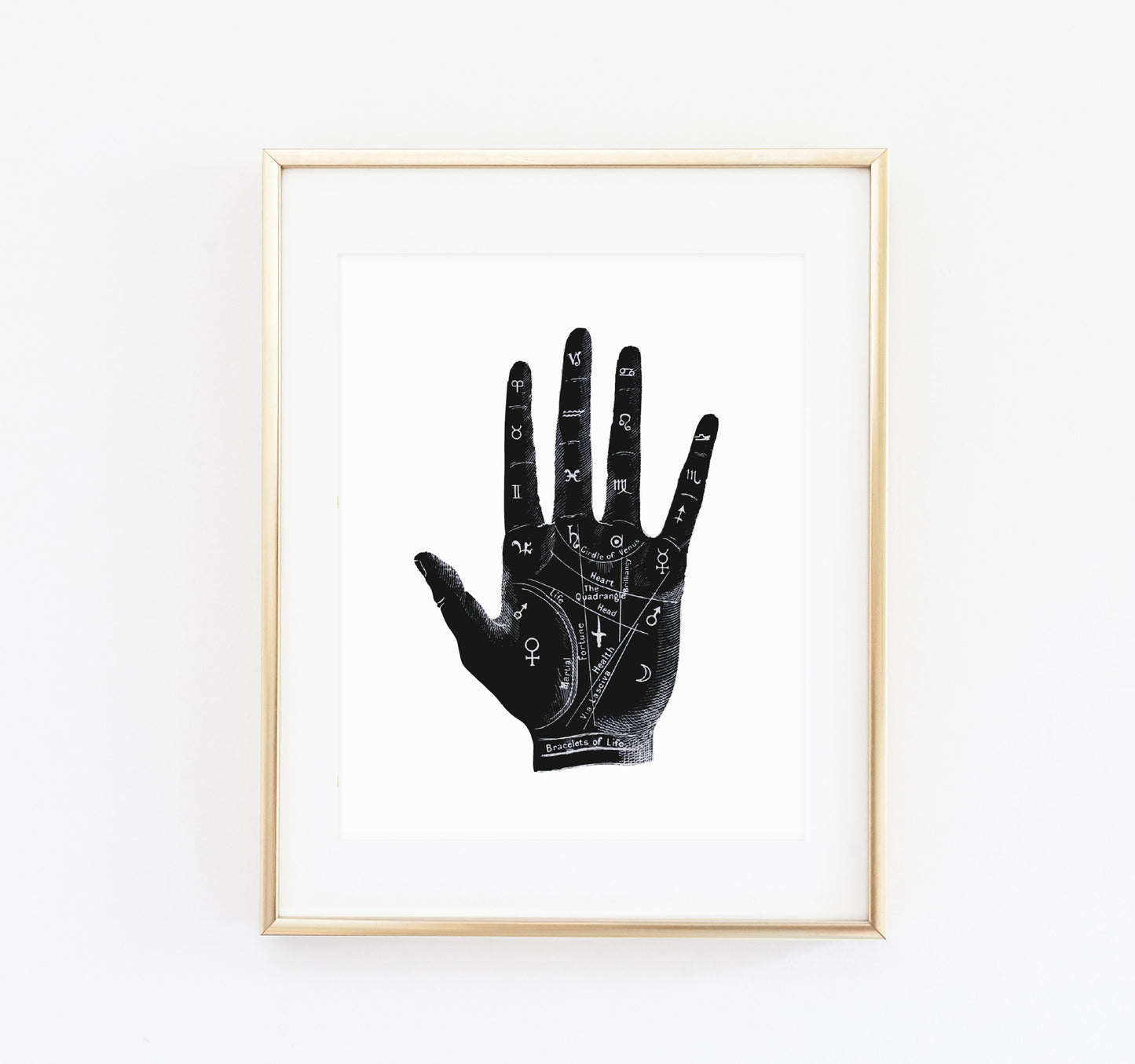 Palmistry chiromancy print - Made Au Gold