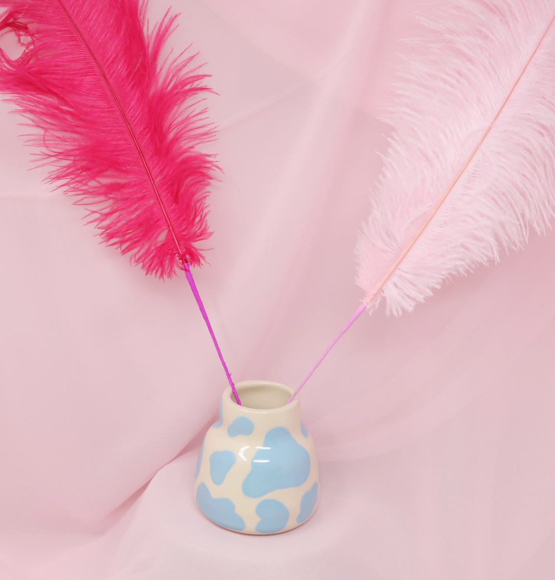 Blue Moo Vase