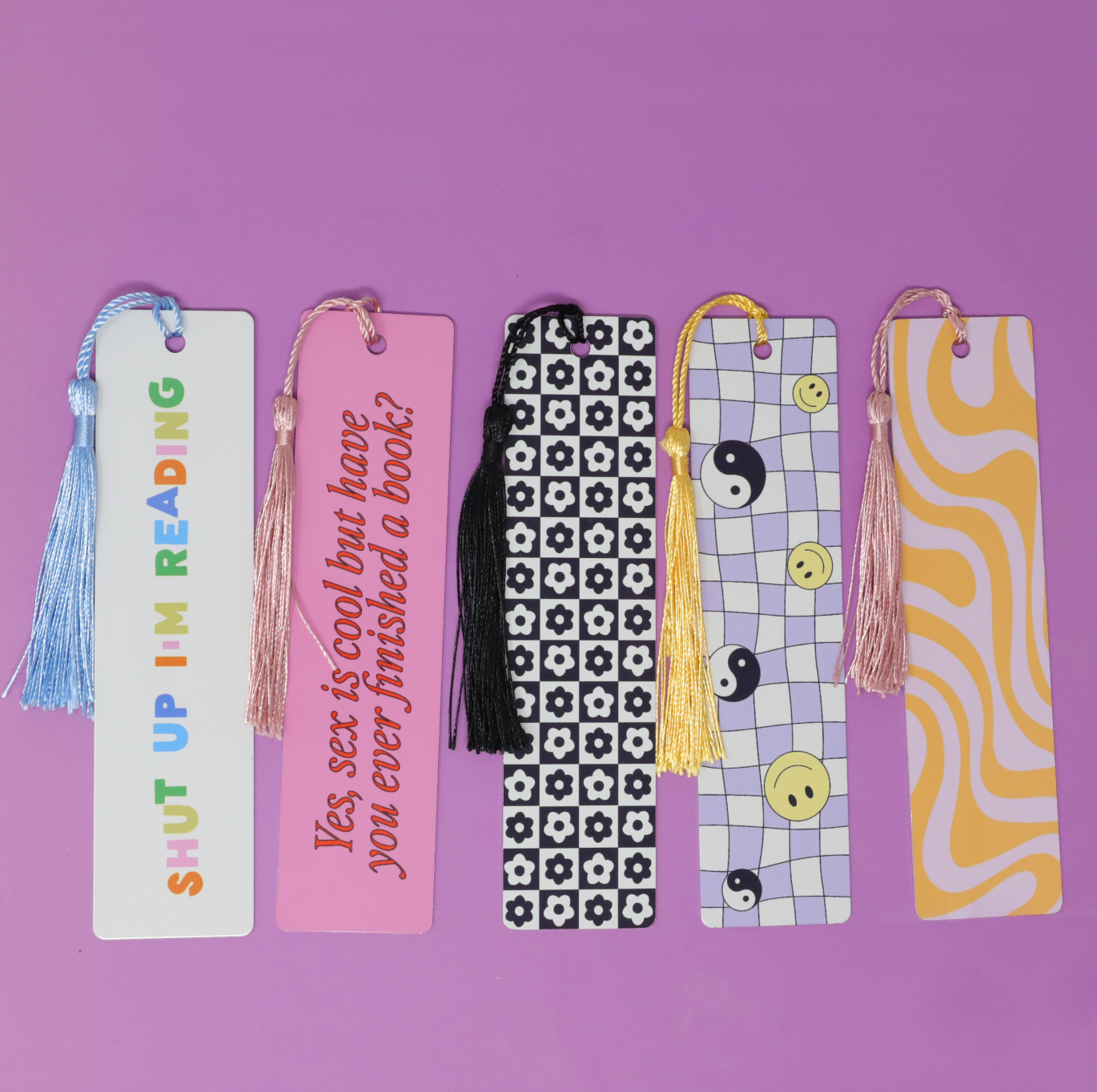 Aluminum Bookmark - Yes, sex is cool but have you ever finished a book?