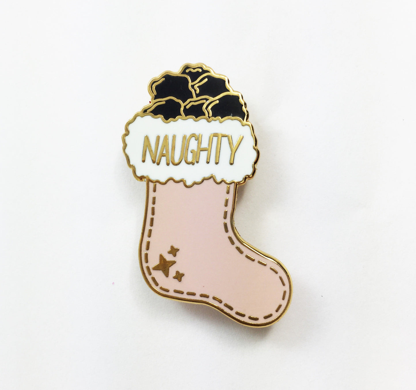 Naughty Christmas enamel pin