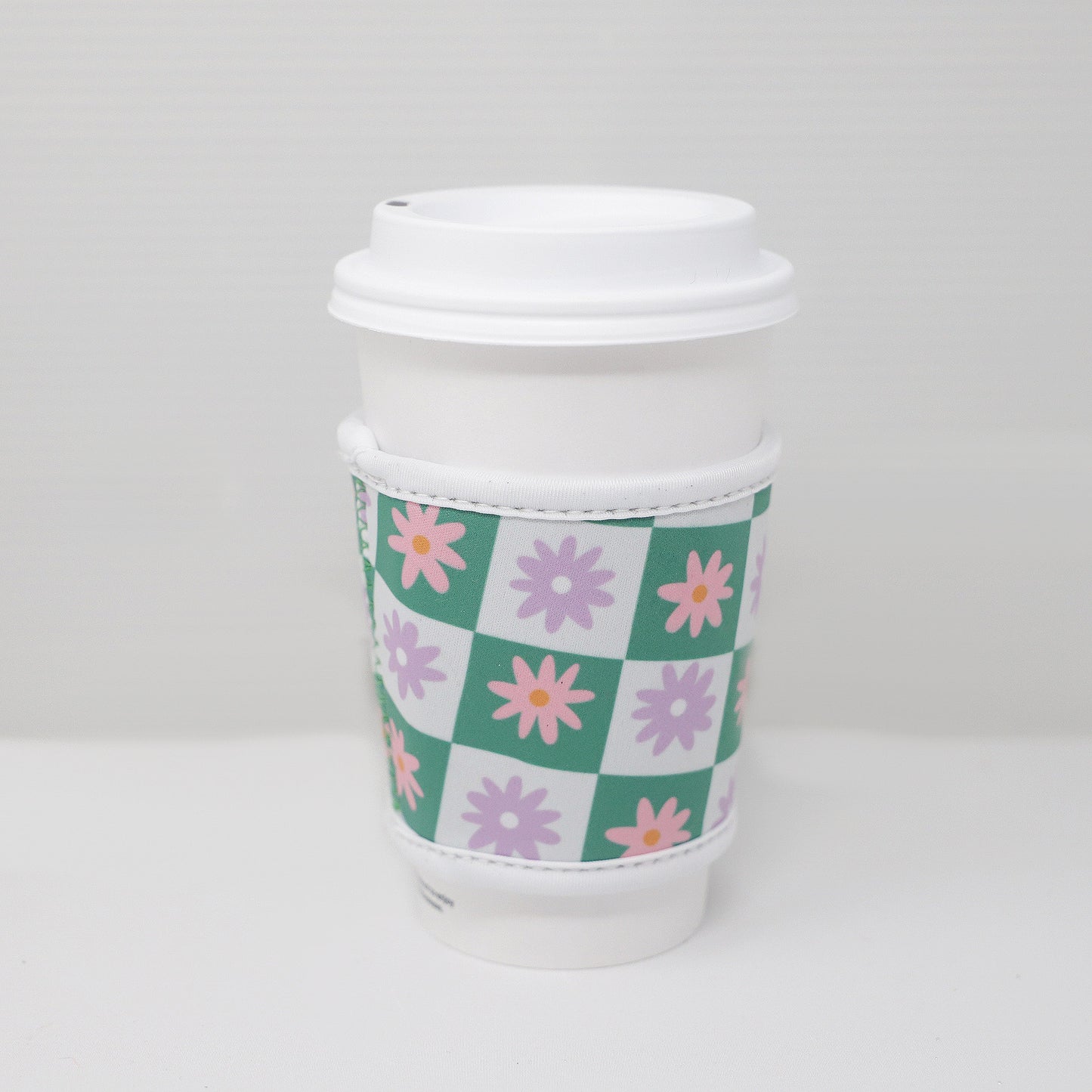 Hot Coffee Sleeve - Checkers Flowers