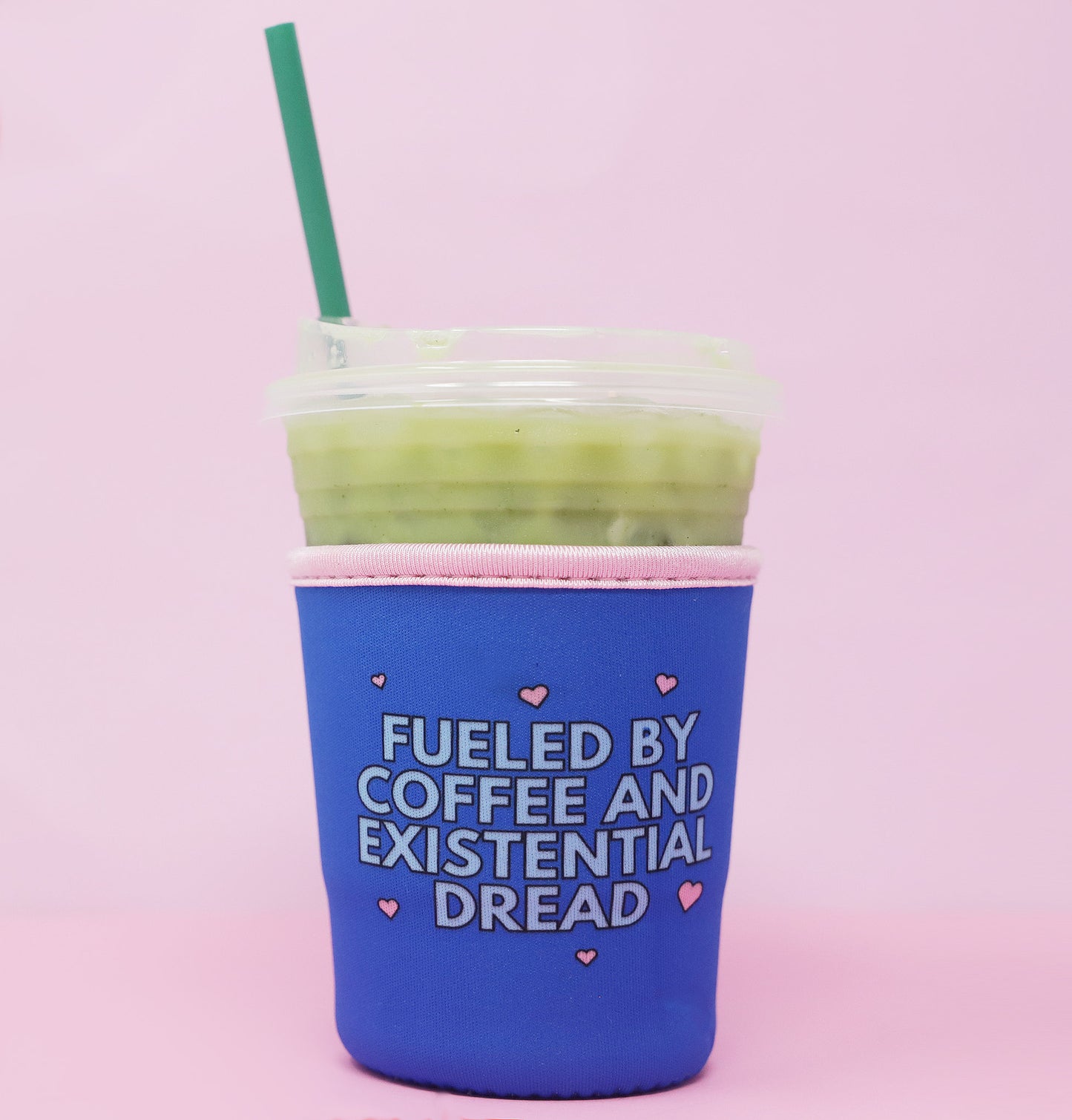 Iced Coffee Sleeve - Fueled by coffee and existential dread