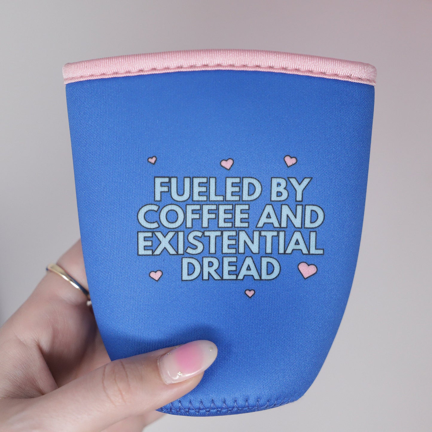 Iced Coffee Sleeve - Fueled by coffee and existential dread