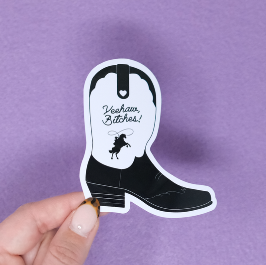 Yeehaw Bitches Sticker (Black&White)
