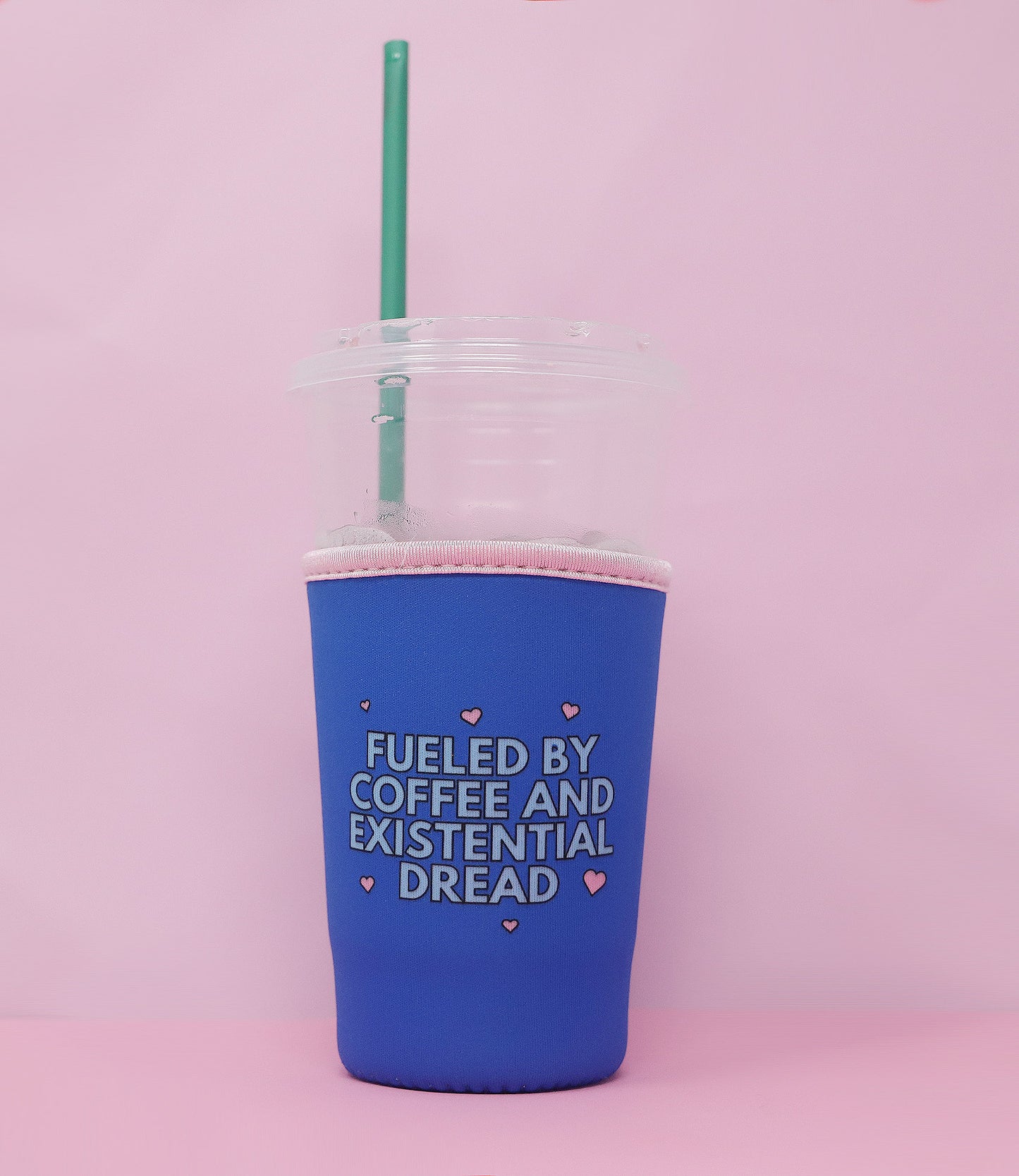 Iced Coffee Sleeve - Fueled by coffee and existential dread