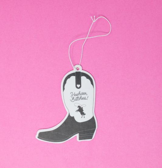 Yeehaw bitches Airfreshener - Black and white