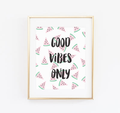 Good Vibes Only print - Made Au Gold