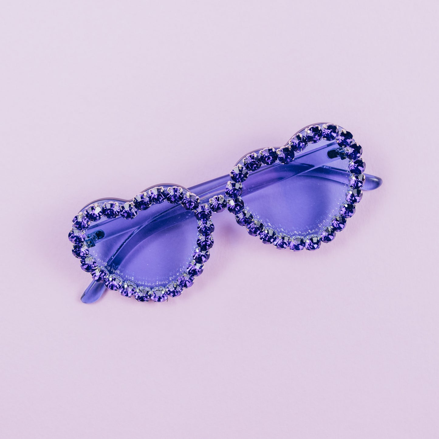 BLUE HEART RHINESTONES SUNNIES
