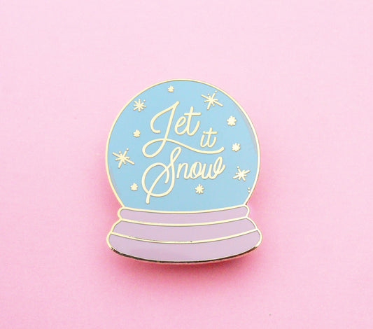 Let it snow enamel pin
