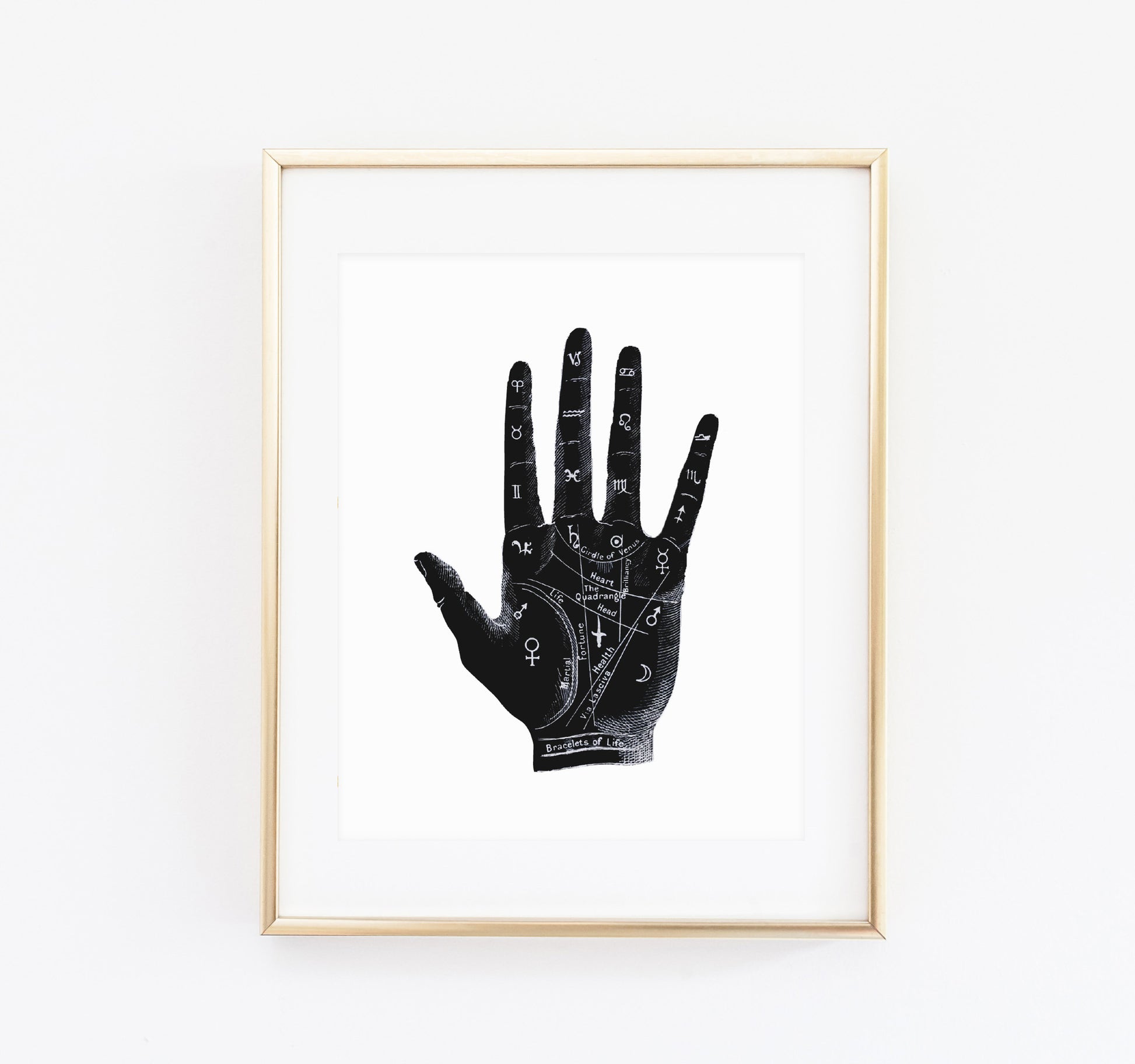 Palmistry chiromancy print - Made Au Gold