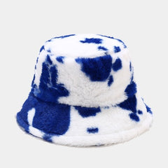 Blue Cow Print Bucket Hat