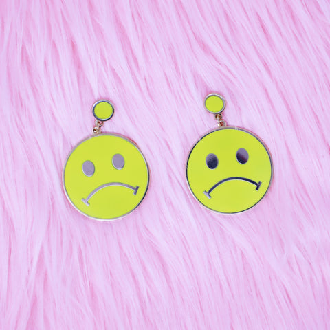 Sad Smiley Face Earrings