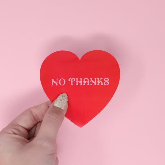 No Thanks sticker