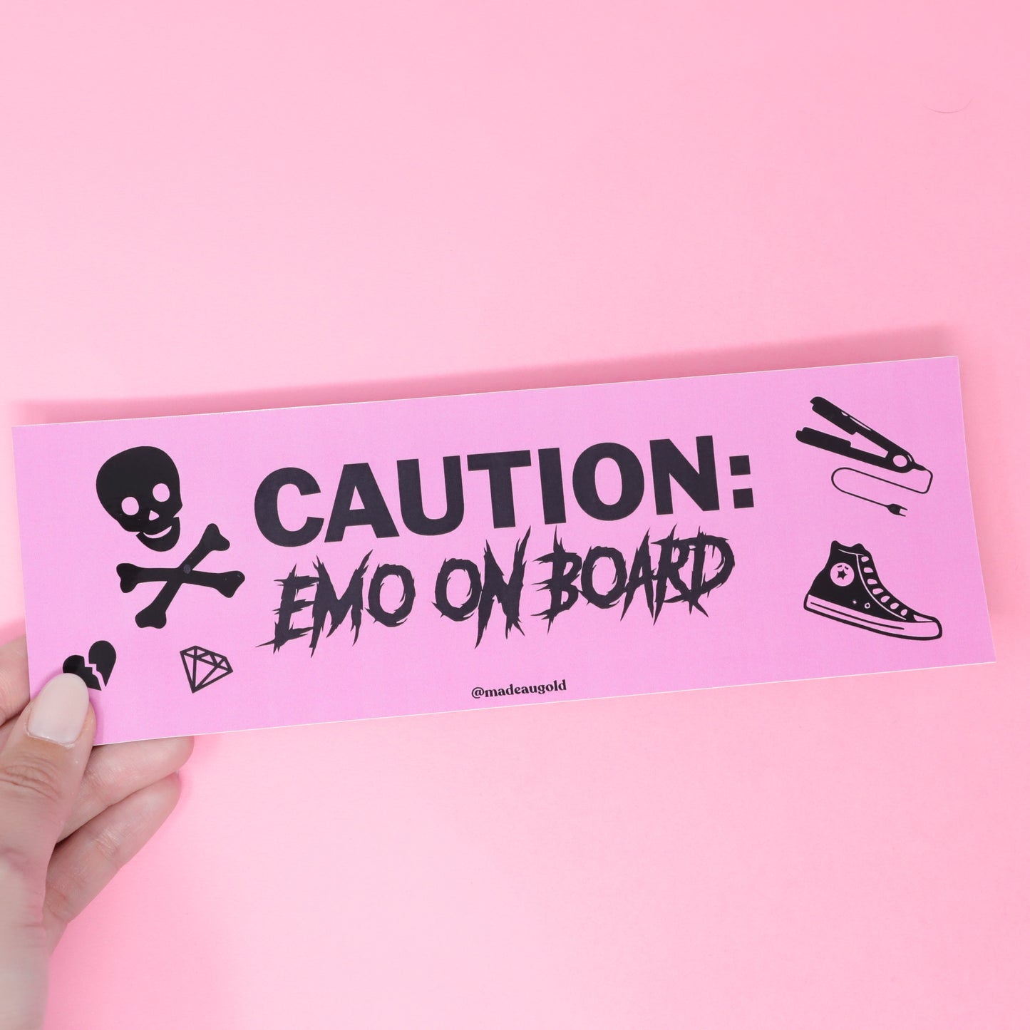 Bumper sticker -  Emo on board