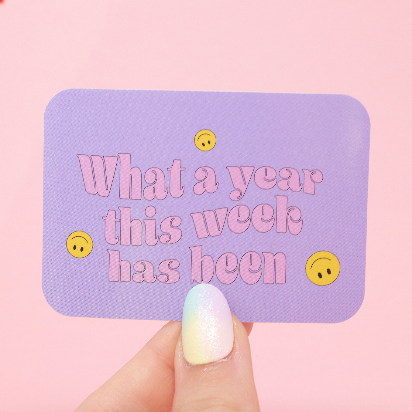 What A Year This Week Has Been sticker PURPLE