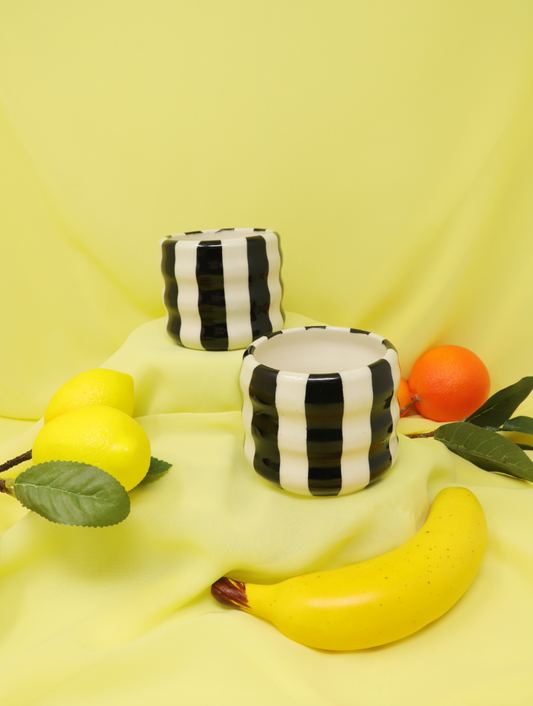 Black&White Stripes planters
