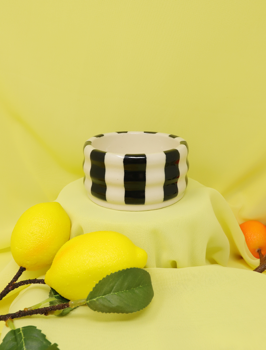 Black&White Stripes matcha bowl / trinket