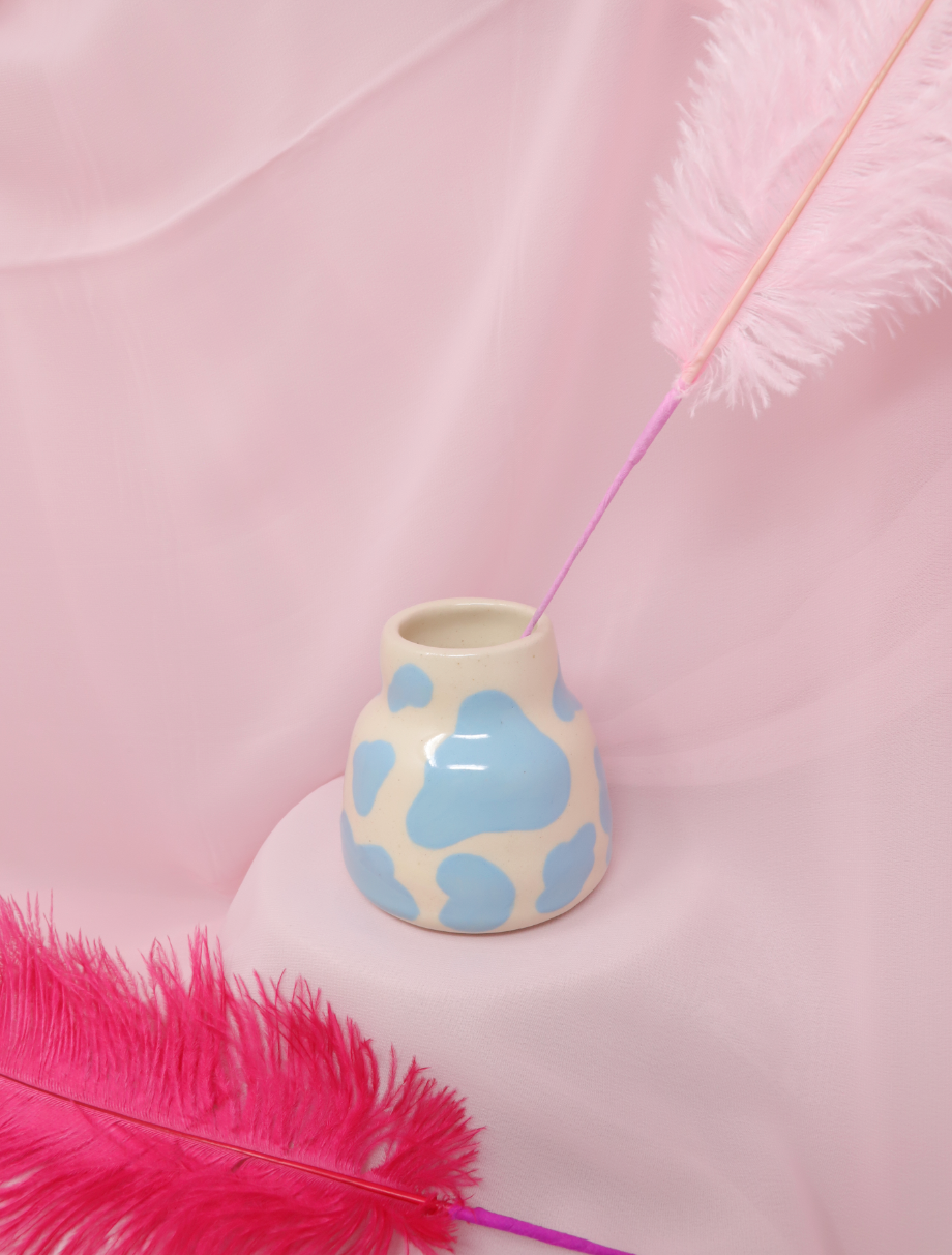 Blue Moo Vase
