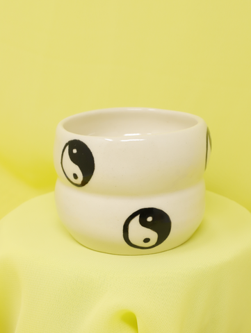 Yin Yang Ceramic Wobbly Espresso cups