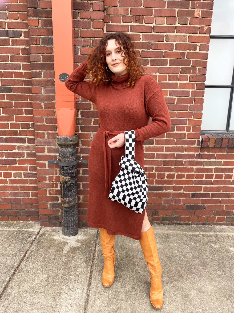 Black and White Checkered Tote Bag