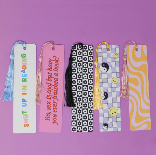 Aluminum Bookmark - Yes, sex is cool but have you ever finished a book?