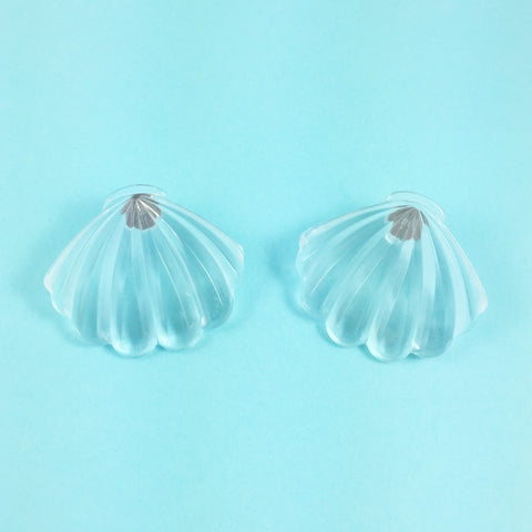 Mermaid Shell Earrings Studs - Made Au Gold