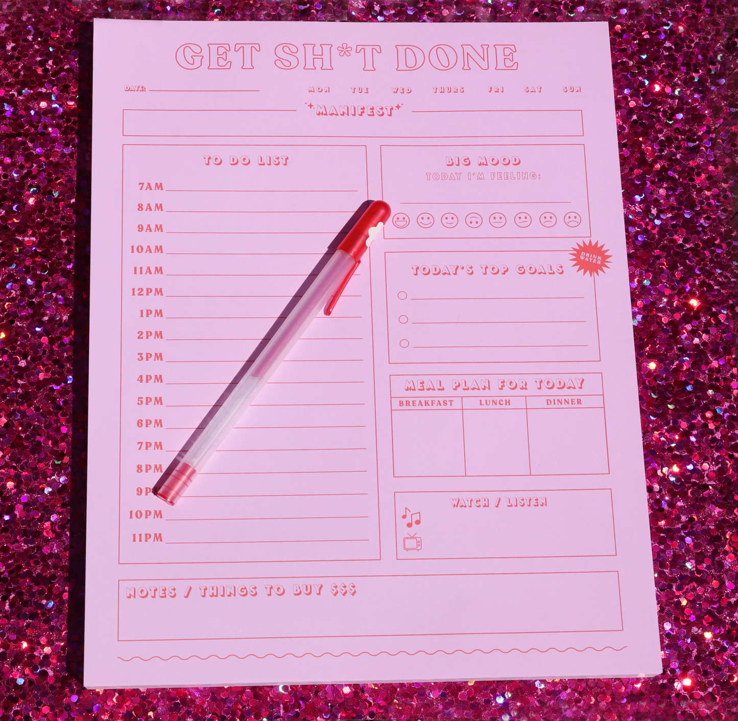Get shit done ultimate daily planner notepad