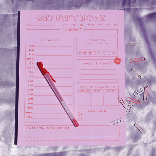 Get shit done ultimate daily planner notepad