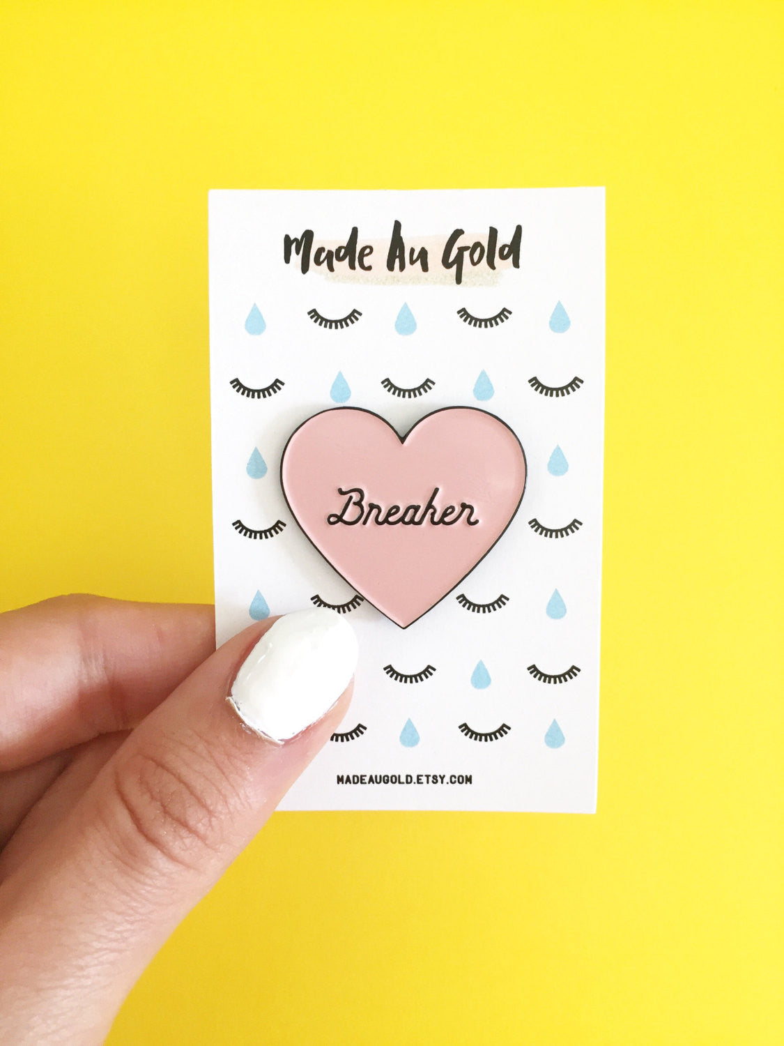 Heartbreaker pin, Lapel pin,Enamel Pin,Cloisonné, pin badge,Flair, Heart enamel pin,Heart lapel pin, Heart pin, Heart button, Heart brooch