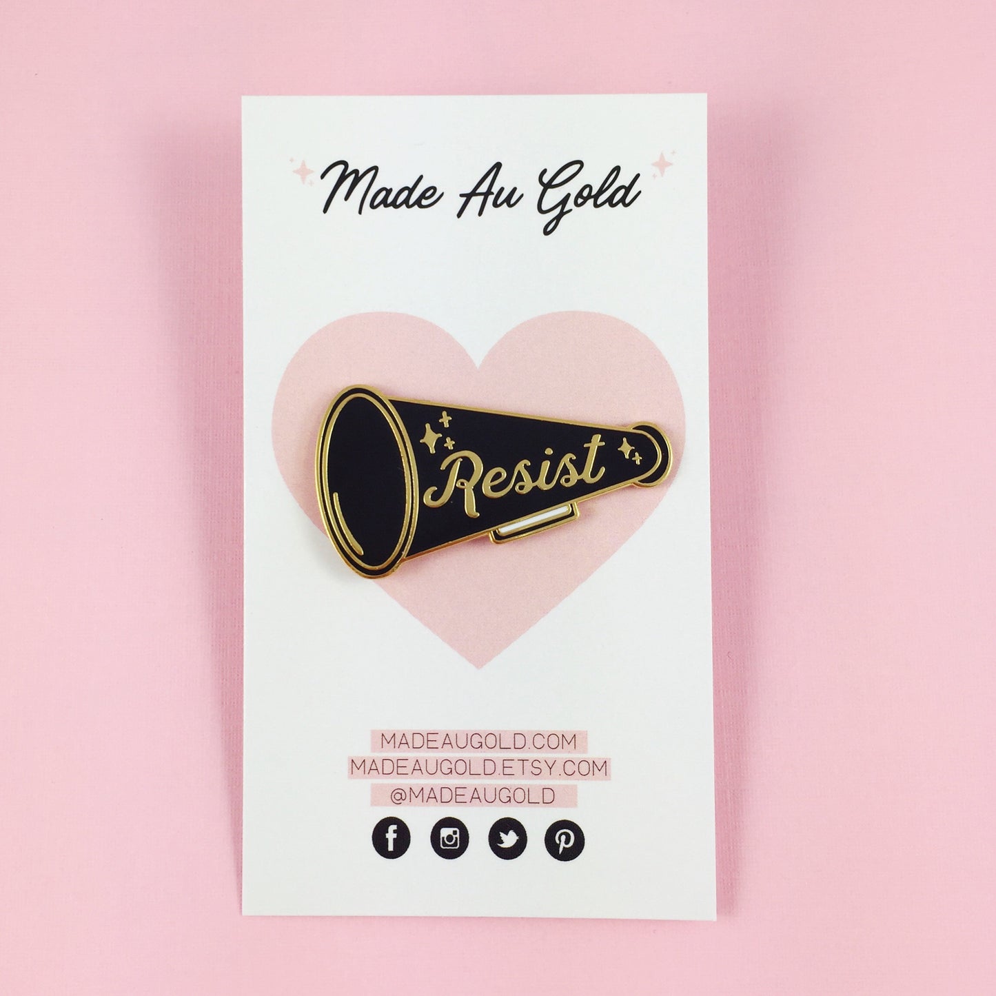 Resist enamel pin