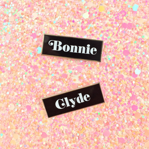 Criminal masterminds BFF pins - Bonnie and Clyde pin