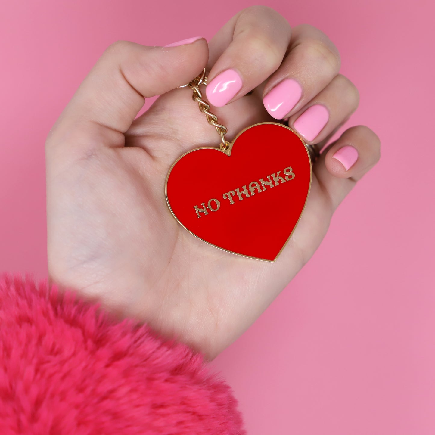 No Thanks Keychain