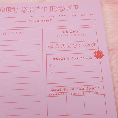 Get shit done ultimate daily planner notepad