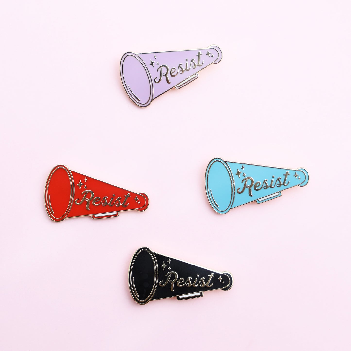Resist enamel pin